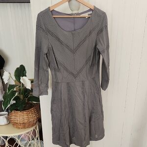 LC Lauren Conrad Charcoal Long Sleeve Dress